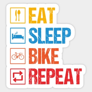 Eat Sleep Bike Repeat Sticker